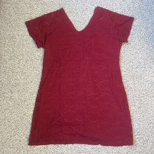 NEW Agnes Orinda Womens Lace Dress Plus Size 4X Red Babydoll Sexy Romantic